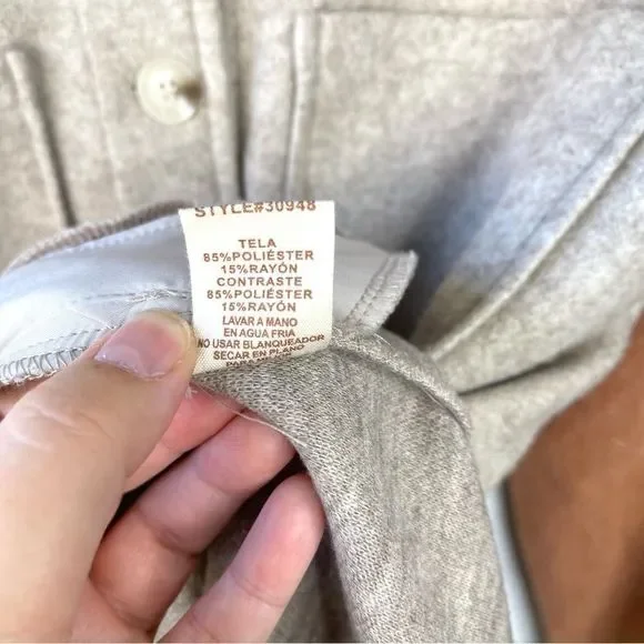 Hem & Thread Tan and Orange Shacket Size Medium NWOT - Picture 5 of 7